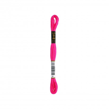 Meada de linha de bordar Anchor Stranded Cotton, filosele cor 41 rosa Meada de linha de bordar Anchor Stranded Cotton, filosele cor 41 rosa